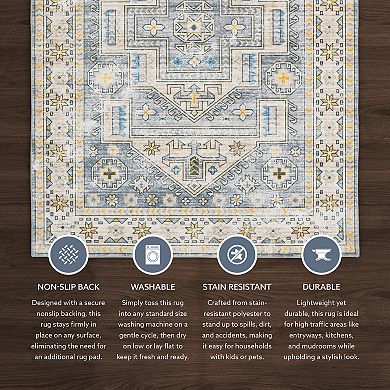 Linon Parson Machine Washable Rug