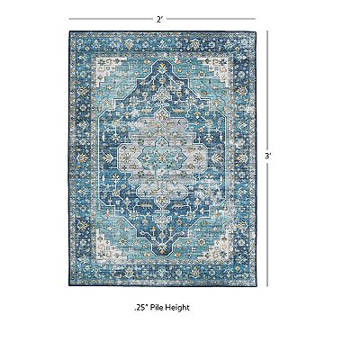 Linon Sariah Machine Washable Rug