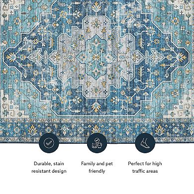 Linon Sariah Machine Washable Rug