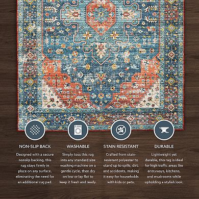 Linon Markum Machine Washable Rug