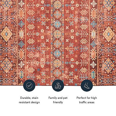 Linon Devlin Machine Washable Rug