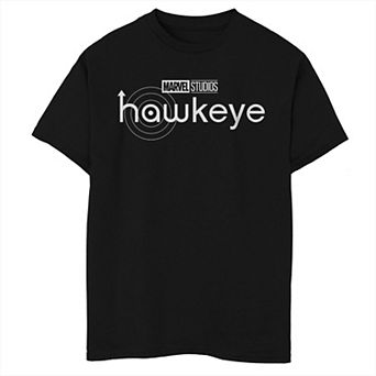 Boys 8-20 Marvel Hawkeye Black & White Title Logo Graphic Tee