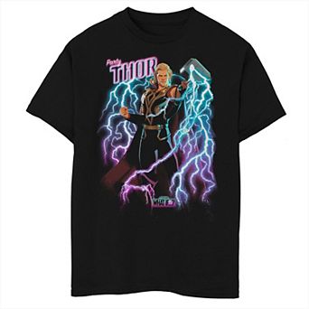 Boys 8-20 Marvel What If Thor Lightning Strike Graphic Tee