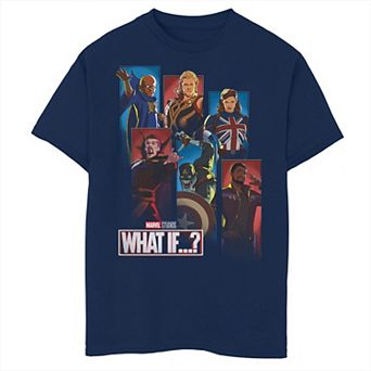 Boys 8-20 Marvel What If Character Panels Graphic Tee
