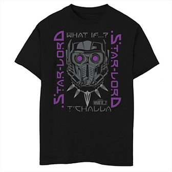 Boys 8-20 Marvel What If Star Lord T'Challa Poster Graphic Tee