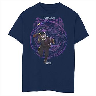 Boys 8-20 Marvel What If T'Challa Star Lord Poster Graphic Tee