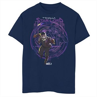 Boys 8-20 Marvel What If T'Challa Star Lord Poster Graphic Tee