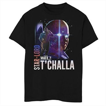 Boys 8-20 Marvel What If Star Lord T'Challa and Watcher Poster Graphic Tee
