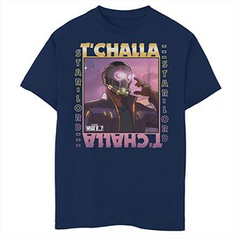 Boys 8-20 Marvel What If T'Challa Star Lord Poster Graphic Tee