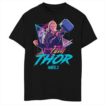 Boys 8-20 Marvel What If Party Thor Geometric Poster Graphic Tee