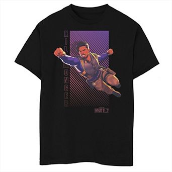 Boys 8-20 Marvel What If Killmonger Action Poster Graphic Tee