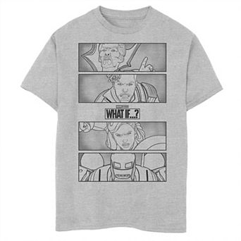 Boys 8-20 Marvel What If Simple Group Panels Graphic Tee