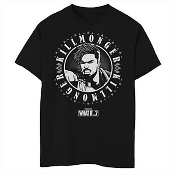Boys 8-20 Marvel What If Killmonger Circle Stamp Graphic Tee