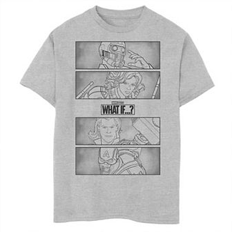 Boys 8-20 Marvel What If Line Group Panels Graphic Tee