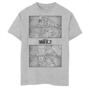 Boys 8-20 Marvel What If Line Group Panels Graphic Tee