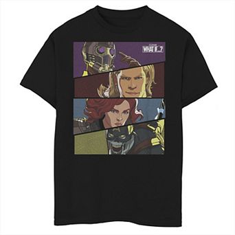 Boys 8-20 Marvel What If Hero Slant Panels Graphic Tee