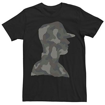 Men's Veterans Day Soldier Side Profile Camouflage Fill Tee