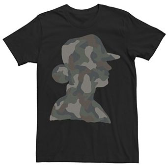 Men's Veterans Day Soldier Side Profile Camouflage Fill Tee