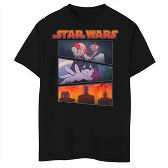 Boys 6-20 Star Wars Visions Panel Character Logo Graphic Tee