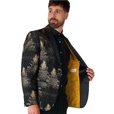 Men's OppoSuits Modern-Fit Festive Forest Metallic Christmas Blazer