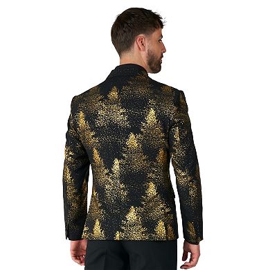 Men's OppoSuits Modern-Fit Festive Forest Metallic Christmas Blazer