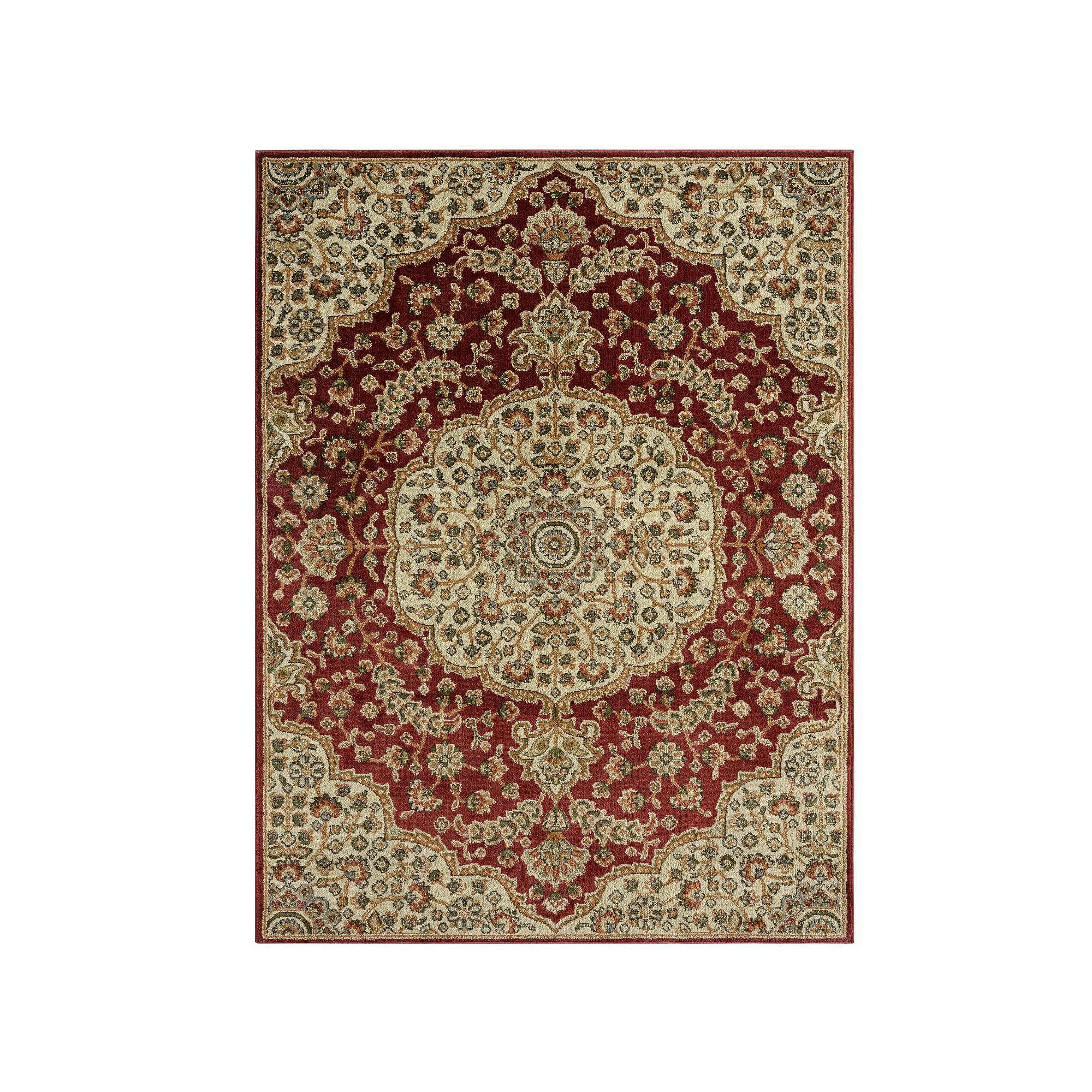 Home Dynamix Royalty Medallion Area Rug, Red Ivory
