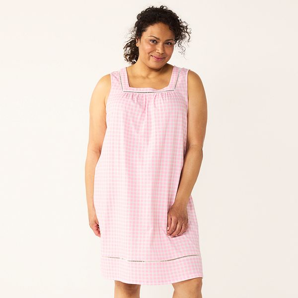 Plus Size Croft & Barrow® Sleeveless Cotton Nightgown