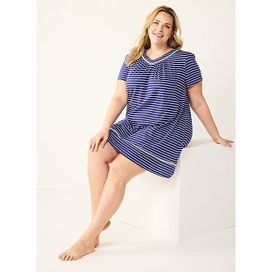 Plus Size Croft & Barrow® Short Sleeve Cotton Nightgown