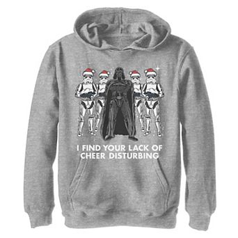Boys 8-20 Star Wars Vader Trooper Lack Cheer Christmas Graphic Hoodie