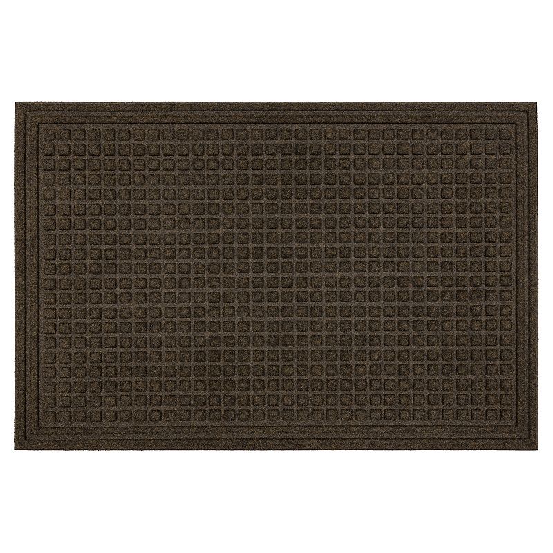 54019734 Mohawk Home Waffle Grid Impression Doormat, Brown, sku 54019734