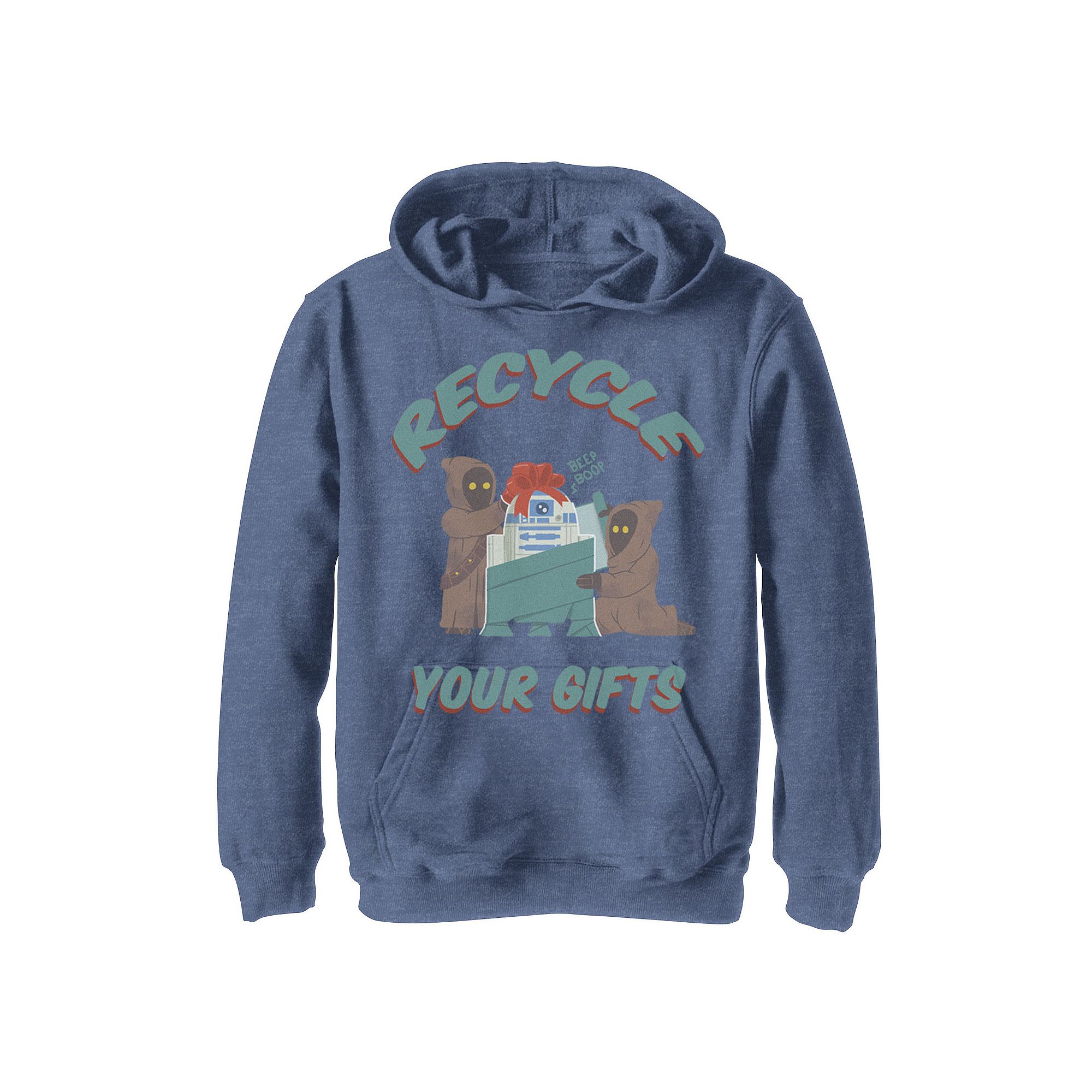 Boys 8-20 Star Wars Christmas Jawas Recycle Your Gifts R2-D2 Graphic Hoodie