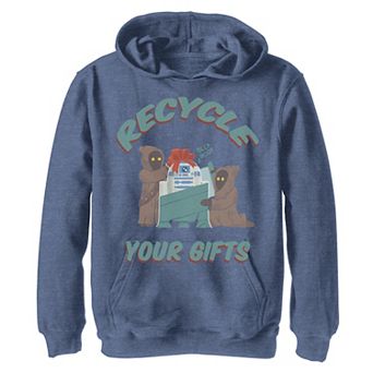 Boys 8-20 Star Wars Christmas Jawas Recycle Your Gifts R2-D2 Graphic Hoodie