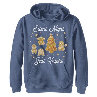 Boys 8-20 Star Wars Christmas Silent Night Jedi Knight Gingerbread Graphic Hoodie