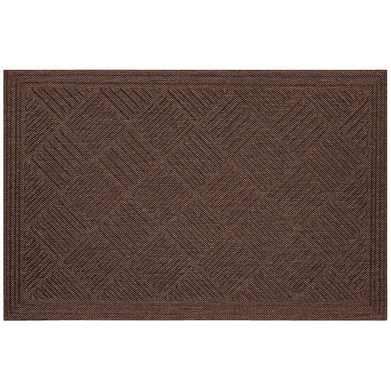 Mohawk Home Parquet Impressions Jacquard Doormat, Brown, 3X5 Ft