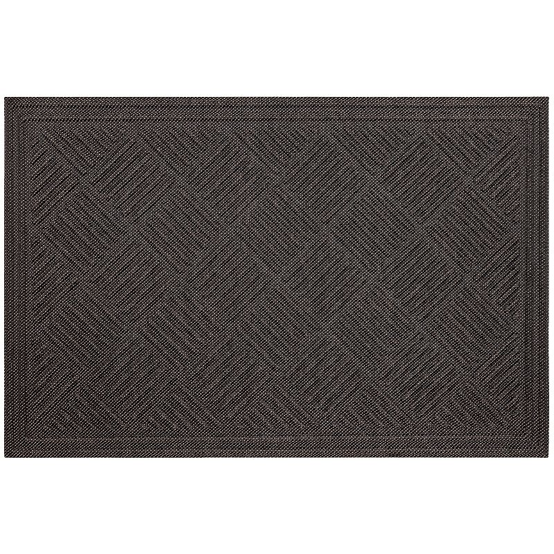 Mohawk Home Parquet Impressions Jacquard Doormat, Black, 18X30