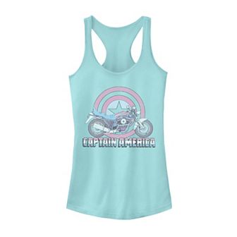 Juniors' Marvel Avengers Captain America Shield Motorcycle Tank Top