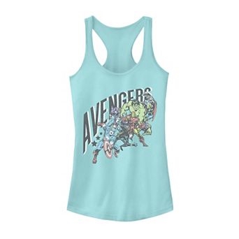 Juniors' Marvel Avengers Ready For Action Group Shot Tank Top