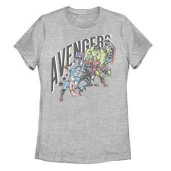 Juniors' Marvel Avengers Action Group Shot Tee