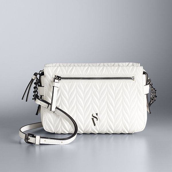 White Purse Crossbody Bag With Braided Strap Cute Ivory 