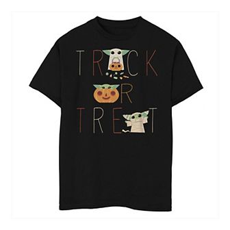 Boys 8-20 Star Wars The Mandalorian Trick Or Treat Word Stack Graphic Tee