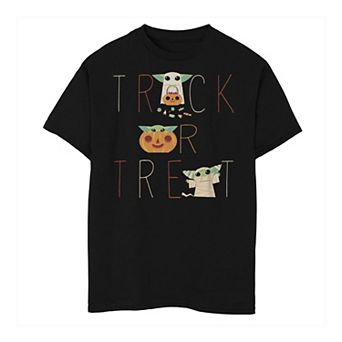Boys 8-20 Star Wars The Mandalorian Trick Or Treat Word Stack Graphic Tee