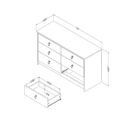 South Shore Plenny 6-Drawer Double Dresser