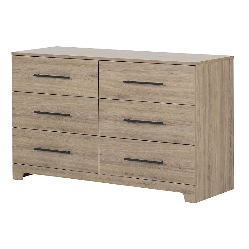 South Shore Primo 6-Drawer Double Dresser, Beig/Green