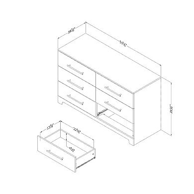 South Shore Primo 6-Drawer Double Dresser