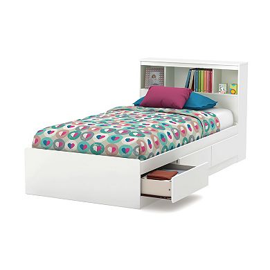 South Shore Reevo Mates Full Bed With Bookcase Headboard Set