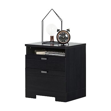 South Shore Reevo Nightstand with Cord Catcher