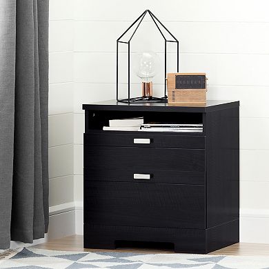 South Shore Reevo Nightstand with Cord Catcher