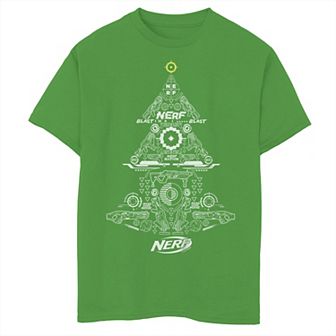 Boys 8-20 Nerf Blast Christmas Tree Schematic Graphic Tee