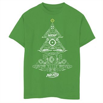 Boys 8-20 Nerf Blast Christmas Tree Schematic Graphic Tee