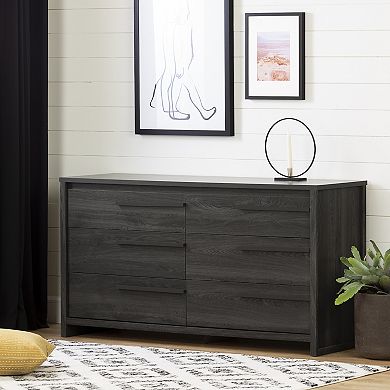 South Shore Reevo 6-Drawer Wood Finish Double Dresser